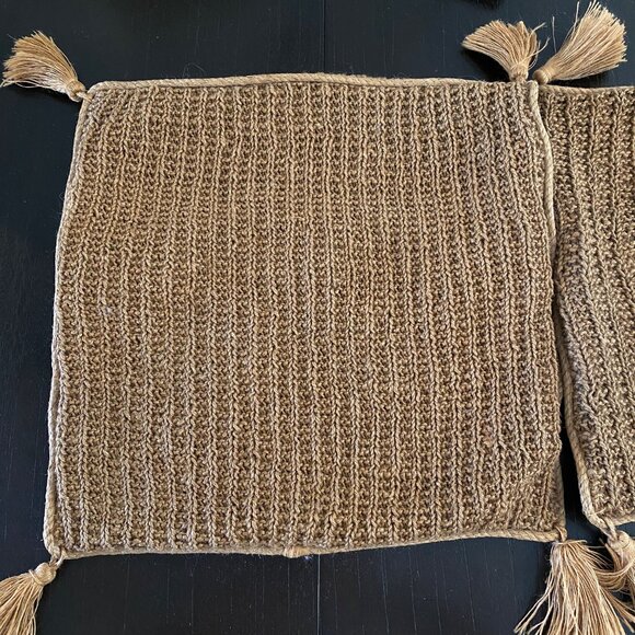 Set of 2 Jute Pillow Covers 17x17 by Bandhini M. Polo & Co. India‎ - Picture 3 of 5